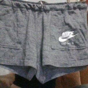 grey draw string shorts